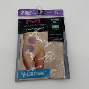 Maidenform Flexees Hi-Waist Brief Shapewear Firm Control Nude Size S
